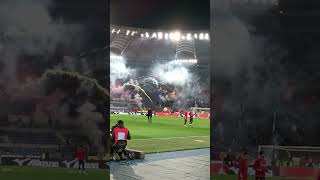 Violento scontro tra LAZIALI e ROMANISTI sugli spalti  Derby Coppa Italia 10012024 [upl. by Ihc]