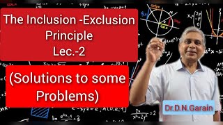 The InclusionExclusion Principle Lec 2 Solutions to some problems [upl. by Nauqas]