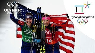 Jessica Diggins amp Kikkan Randall CrossCountry Skiing Highlight  PyeongChang 2018 [upl. by Atnohs]