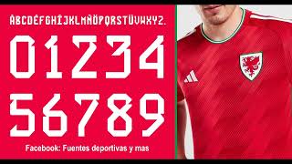 Tipografia Gales Copa Mundial 2022 free download Wales Font World Cup 2022 Fonte World Cup 2022 [upl. by Ocirred]