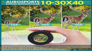 Aurosports 1030x40 Zoom Monocular  High Power Dual Focus Prism Compact Monoculars for Adults Kids [upl. by Xylia]