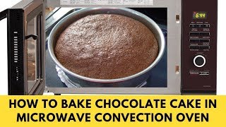 How To Make Cake In Microwave Convection Oven  Chocolate Cake Recipe by Madeeha [upl. by Englebert]