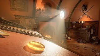 Sunshine in the Shire Ambience ☀️ Bilbo Baggins Study Room 🖋 Immersive 4K  Lord of the Rings ASMR [upl. by Ansilme]