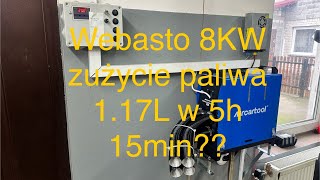 Webasto 8kw zużycie paliwa ogrzewanie garażu test chłodnica EGR grzejnik [upl. by Gobert]