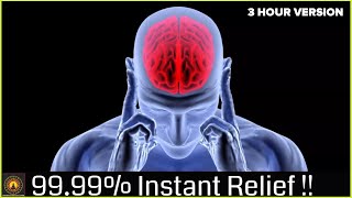 Instant Migraine Headache Relief Pure Binaural Beats  Stress Relief  Healing Music 3Hr Version [upl. by Tosch]