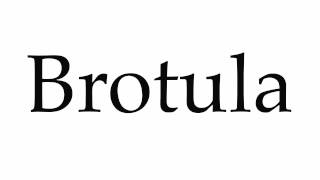 How to Pronounce Brotula [upl. by Delanie]