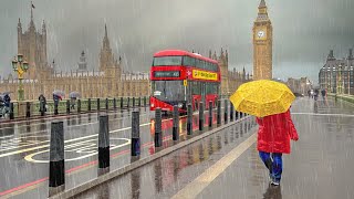 Tourists Love THIS London Weather Grey amp Rainy Central London Walk  4K HDR 60FPS [upl. by Milburr]