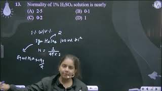 Normality of 1 H2SO4 solution is nearlyampnbsp [upl. by Geier283]