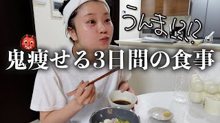 我のガチダイエット中のリアルな3日間の痩せる食事メニュー🍽️ [upl. by Aenitsirhc]