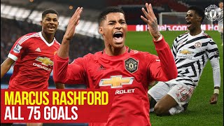 Marcus Rashford reaches 75 goals for Manchester United  Every Goal [upl. by Strang]