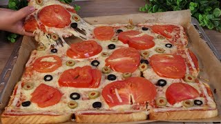 Slices of bread become a pizza 10 Minute Pizza easy recipe [upl. by Eirallam]