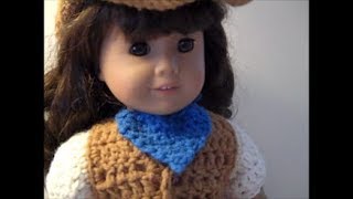 Dollie Cowgirl Partner  Part 6 Cowgirl Bandanna  Red Heart Yarn Pattern [upl. by Gertrude843]