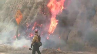 quotStation Firequot Brush Fire  Compilation  LA County  August 2830 2009 [upl. by Alfreda]