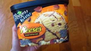 Breyers Ice Cream  Reeses Peanut Butter Cups Unboxing [upl. by Yannodrahc]