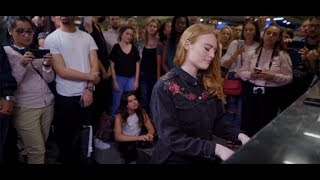 Freya Ridings  Lost Without You Live at Tottenham Court Road Underground Station [upl. by Ocsicnarf]