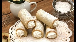 Cannoli di frolla al forno Ricetta semplice e veloce [upl. by Bach]