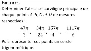 Exercice sur la trigonométrie  Trouver labscisses curviligne principale dun Point deux méthodes [upl. by Nawk264]