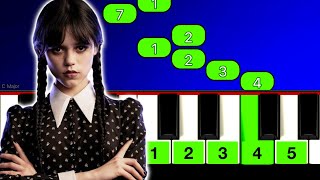 Wednesday Adams  Jenna Ortega Dance Scene  Piano Cover Tutorial TRES FACILE [upl. by Clements]