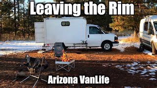 Leaving the Rim  Update on Meet Up  Arizona VanLife [upl. by Ariamo]