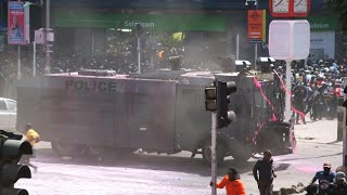 Kenyan demonstrators protest in Nairobis city centre  AFP [upl. by Saiasi]