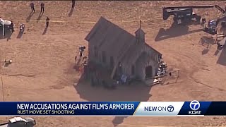 Rust Movie Shooting Prosecutors allege armorer was hungover while handling prop guns on set [upl. by Akinar624]