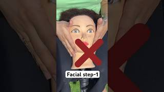 Right Way To Do Facial Step 1shortvideo shorts makeup [upl. by Brebner940]