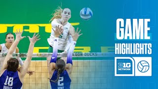 Washington at Oregon  Highlights  Big Ten Volleyball  10132024 [upl. by Ordnasil]