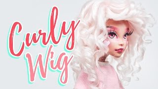 How to Curl Yarn wefts  How to Make a Doll Wig  Curls  Mozekyto 4 [upl. by Chrysa225]