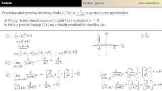 Granica oraz dziedzina funkcji  zadanie z rozwiązaniem [upl. by Singleton922]