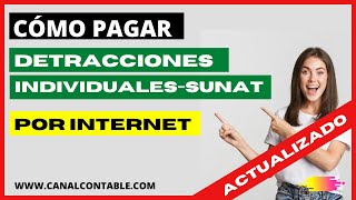 🔥COMO pagar DETRACCIONES SUNAT por INTERNET Detracciones INDIVIDUALES [upl. by Wachter359]