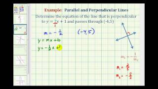 Ex 1 Find the Equation of a Line Perpendicular to a Given Line Passing Through a Given Point [upl. by Joseito]