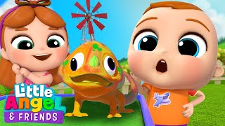 The Reptile Song  Turtle Lizard and Chameleon  Little Angel And Friends Kid Songs [upl. by Nnawaj88]