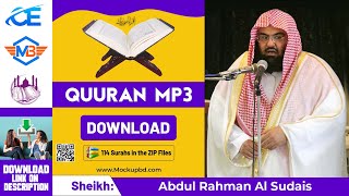 Abdul Rahman Al Sudais full Quran mp3 free download Zip Full quran tilawat beautiful voice 1 to 30 [upl. by Silverts]