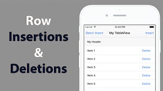 Swift  How to create UITableView programmatically insert and delete rows with animation [upl. by Marjorie307]