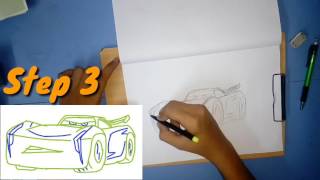 Jackson storm  how to draw jackson storm from cars 3 [upl. by Cope572]