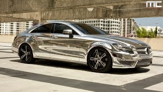 MC Customs  Chrome MercedesBenz CLS63 · Savini Wheels [upl. by Enomad]