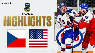 Czechia vs USA FULL HIGHLIGHTS  2024 World Junior Championship [upl. by Sivart]