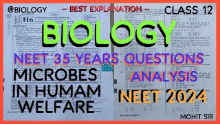 Neet pyqs on Microbes in Human Welfare l Biology l neet2024 [upl. by Chandless570]