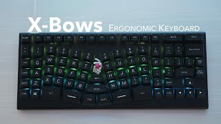 XBows Knight Ergonomic Keyboard Unboxing amp Typing Sounds Gateron Optical Silent Silver Switches [upl. by Nereids629]