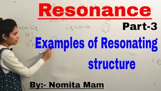 Resonance Effect part3 examples of resonating Structures  pisigmalone pairs Resonance [upl. by Nessie]