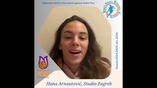 202324 WABA Round 1 pregame Quote Zadar PlusStudio Zagreb 0210  Hana Arnautovic [upl. by Kelby]