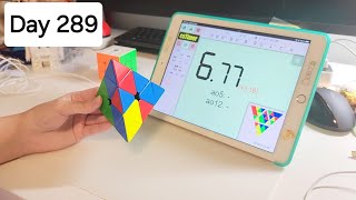 1 Year Cubing Pyraminx Challenge Day 289365 ao5 450  Noob Cuber [upl. by Ehudd]