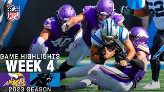 Minnesota Vikings vs Carolina Panthers Game Highlights  NFL 2023 Week 4 [upl. by Dnomder]