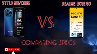 Stylo Maverick vs Realme Note 50 2024 specifications comparison in detail [upl. by Kcinomod]