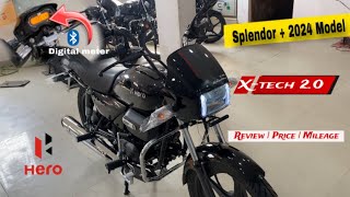 All New 2024 latest model Hero Splendor Plus xtech 20 Full details Review amp On road price [upl. by Ettevroc559]