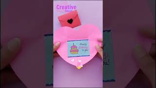 Last minute Birthday Card Idea 🥳🎂 shorts Creative Ideas [upl. by Yarvis]