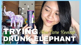 TRYING DRUNK ELEPHANT TLC FRAMBOOS GLYCOLIC NIGHT SERUM  ElizaVania [upl. by Khalin165]