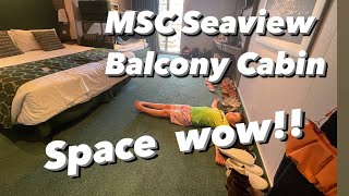 MSC Seaview Balcony cabin Want More Space on a Cruise This Balcony cabin Will Surprise You [upl. by Eronel]