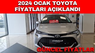 2024 OCAK TOYOTA FİYATLARI AÇIKLANDI  TOYOTA FİYAT LİSTESİ 2024  COROLLAYARİSHİLLUXCHR [upl. by Annahsor971]