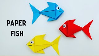 How To Make Easy Origami Paper Fish For Kids  Nursery Craft Ideas  Paper Craft Easy  KIDS crafts [upl. by Heigl317]